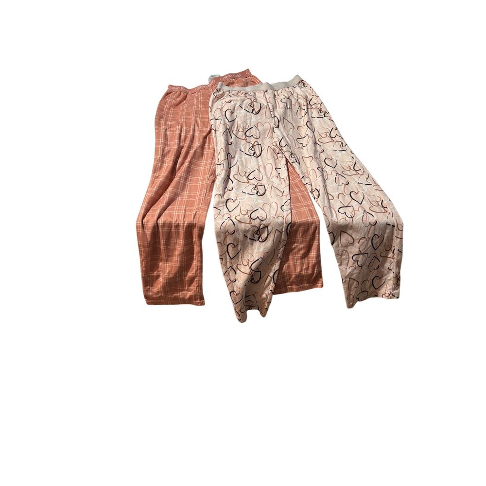 Calvin Klein pajama bottoms M 7/8 pj’s blush pink pattern euc